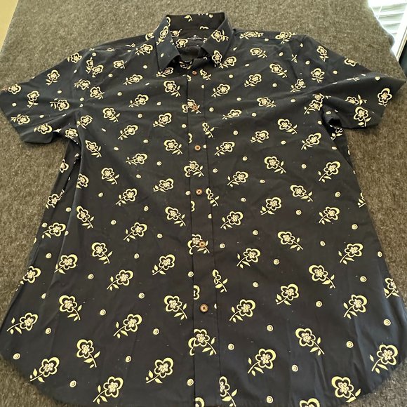 Ben Sherman Short Sleeve Mens Shirt Flower design D - Picture 1 of 5